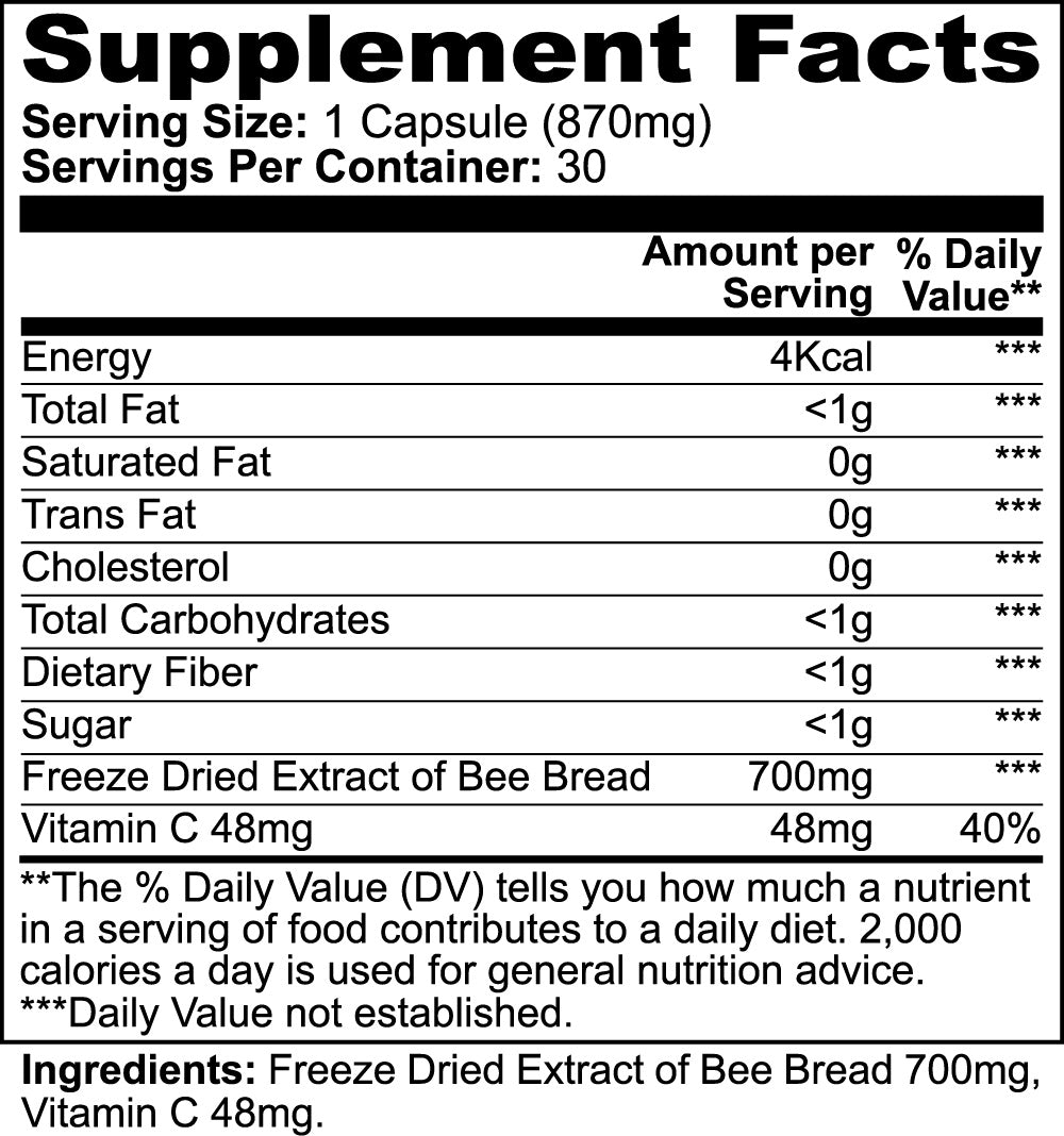 Natural Bee Pearl Capsules Immunity Energy And Skin Health Support