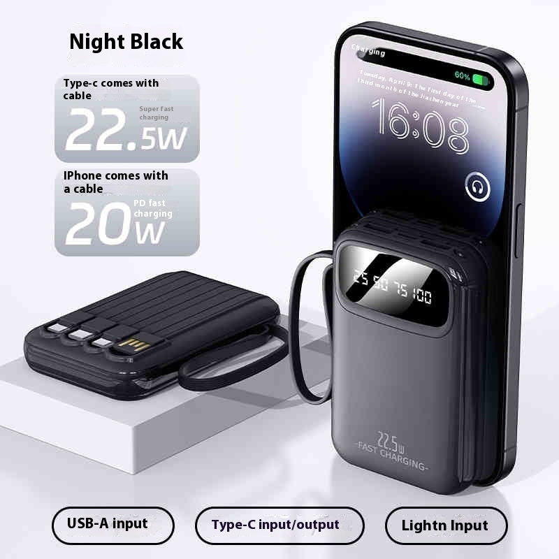 Compact Portable Power Bank side view