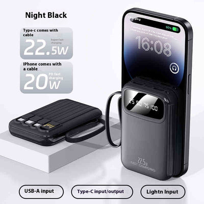 Compact Portable Power Bank side view