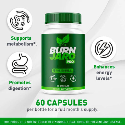 Fat Burning Capsules Health Supplements in a green bottle with 60 capsules for weight management and energy boost.