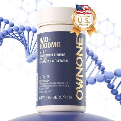NAD 1000mg supplement bottle front view