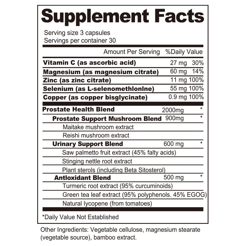 BSYS Prostate Health Capsules Urinary Bladder & Men's Care Support for urinary health
