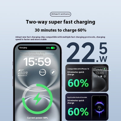 Compact Portable Power Bank fast charging feature