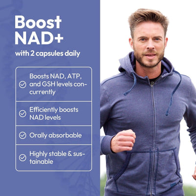 Premium NAD 1000mg supplement packaging design